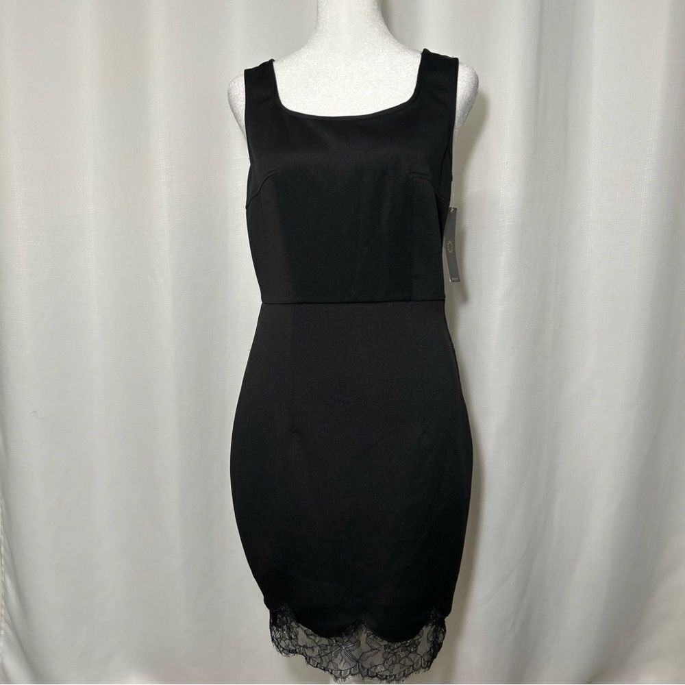 NWT Byer California Black Tank Dress Women’s Size 2 Lace Bottom Side Zip